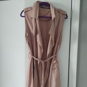 Long Pink Duster Vest